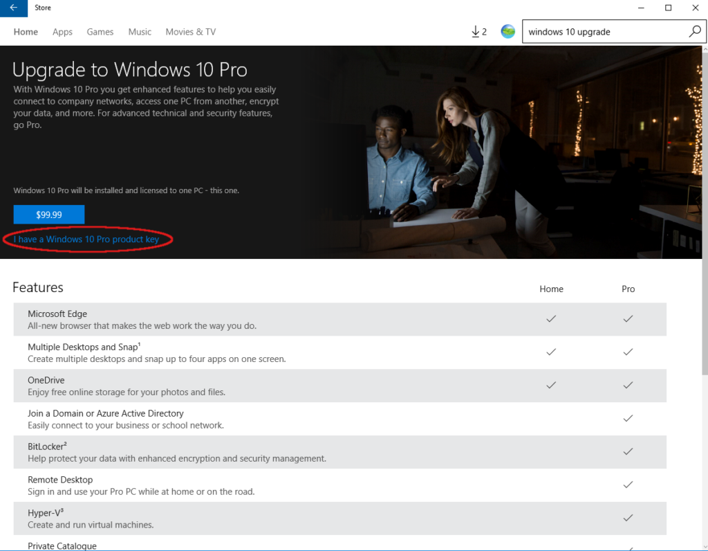 Windows 10 Pro Uprade